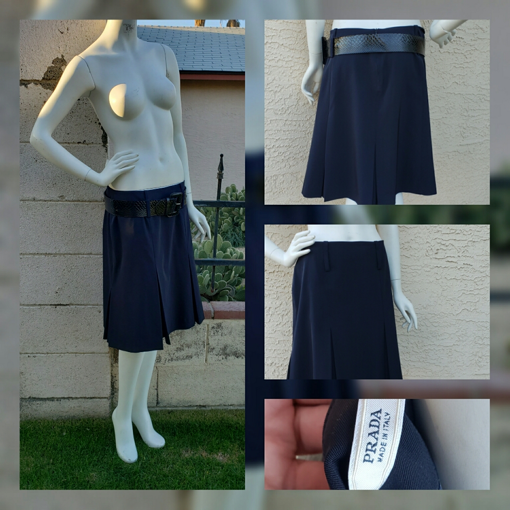 Authentic Prada Navy Blue Shrit